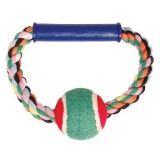 Игрушка для собак Triol веревка с ручкой + мяч