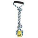 Игрушка для собак Triol веревка с ручкой 2 узла и мяч